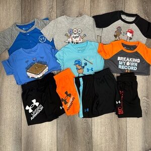 Under Armour 3T Toddler Boys Graphic T-Shirts and Shorts Set of 6 Outfits